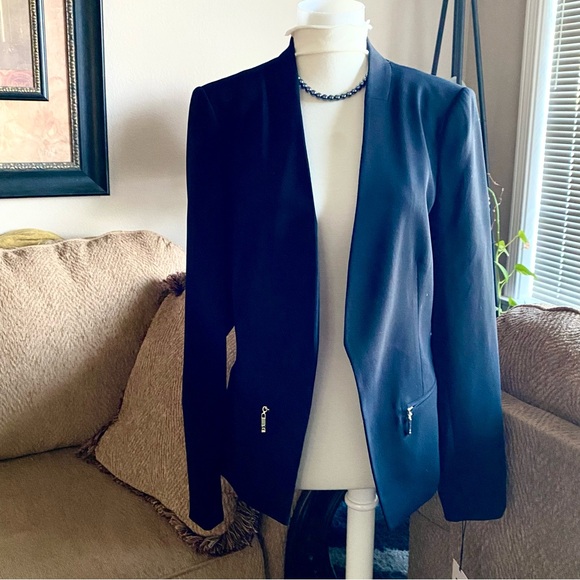 🆕 Ivanka Trump Open Crepe Blazer - Picture 3 of 9